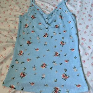 floral coquette tank top